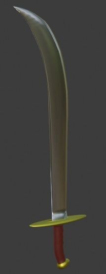 Scimitar sword Free 3D model_2