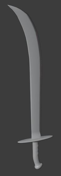 Scimitar sword Free 3D model_3