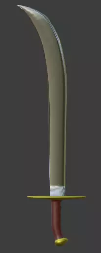 Scimitar sword Free 3D model_0