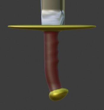 Scimitar sword Free 3D model_4