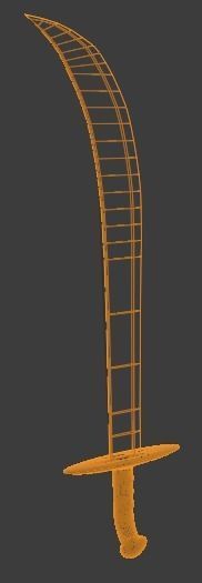 Scimitar sword Free 3D model_7