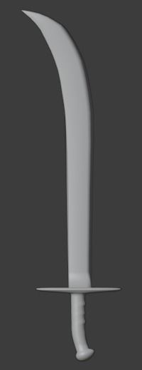 Scimitar sword Free 3D model_6