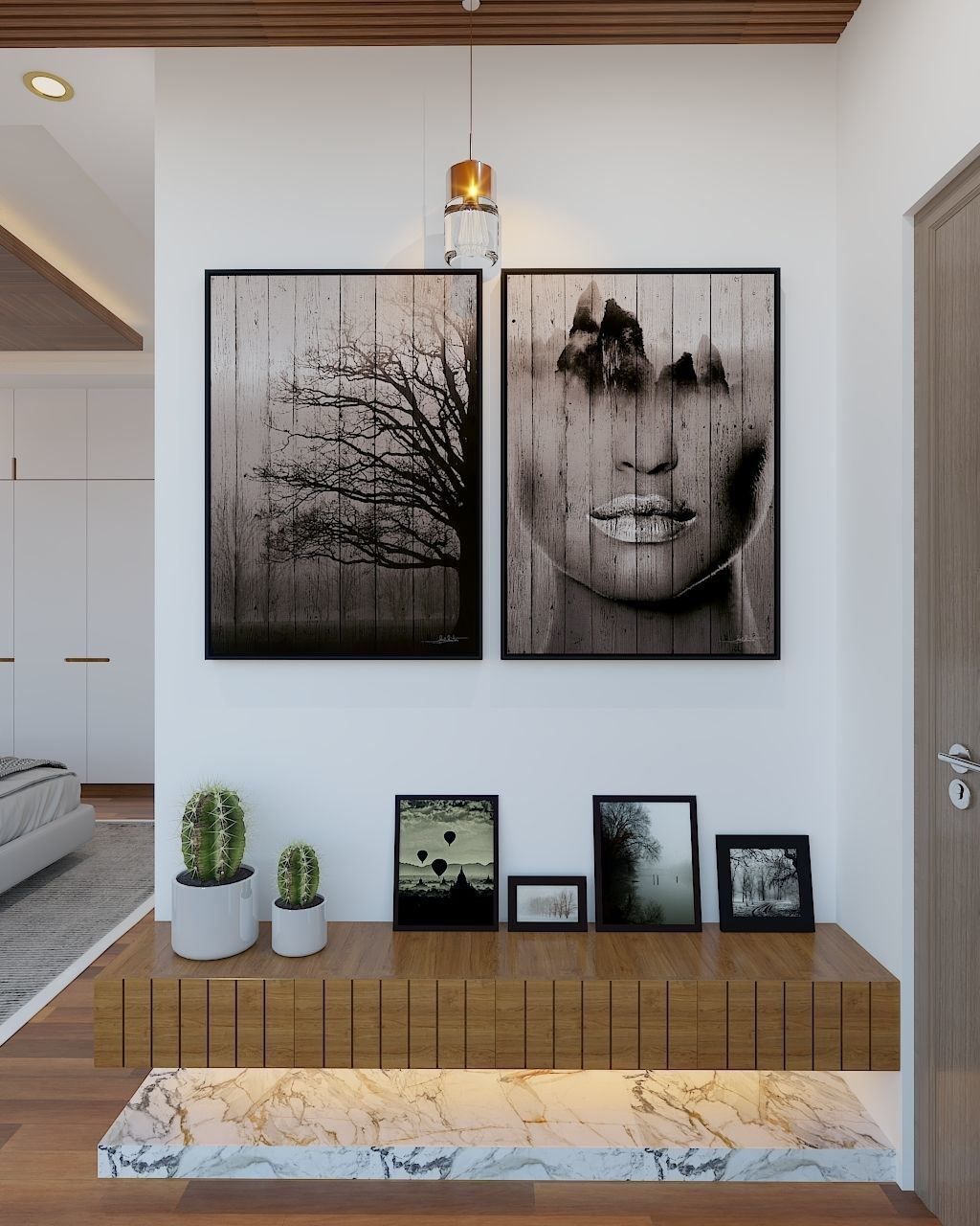 Master Bedroom Interior design - 1 Low-poly 3D model_3