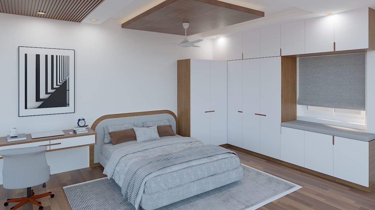 Master Bedroom Interior design - 1 Low-poly 3D model_4