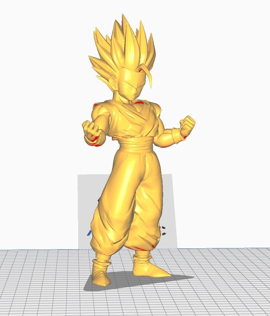 DRAGON BALL Son Gohan Super Saiyan 3D print model_7
