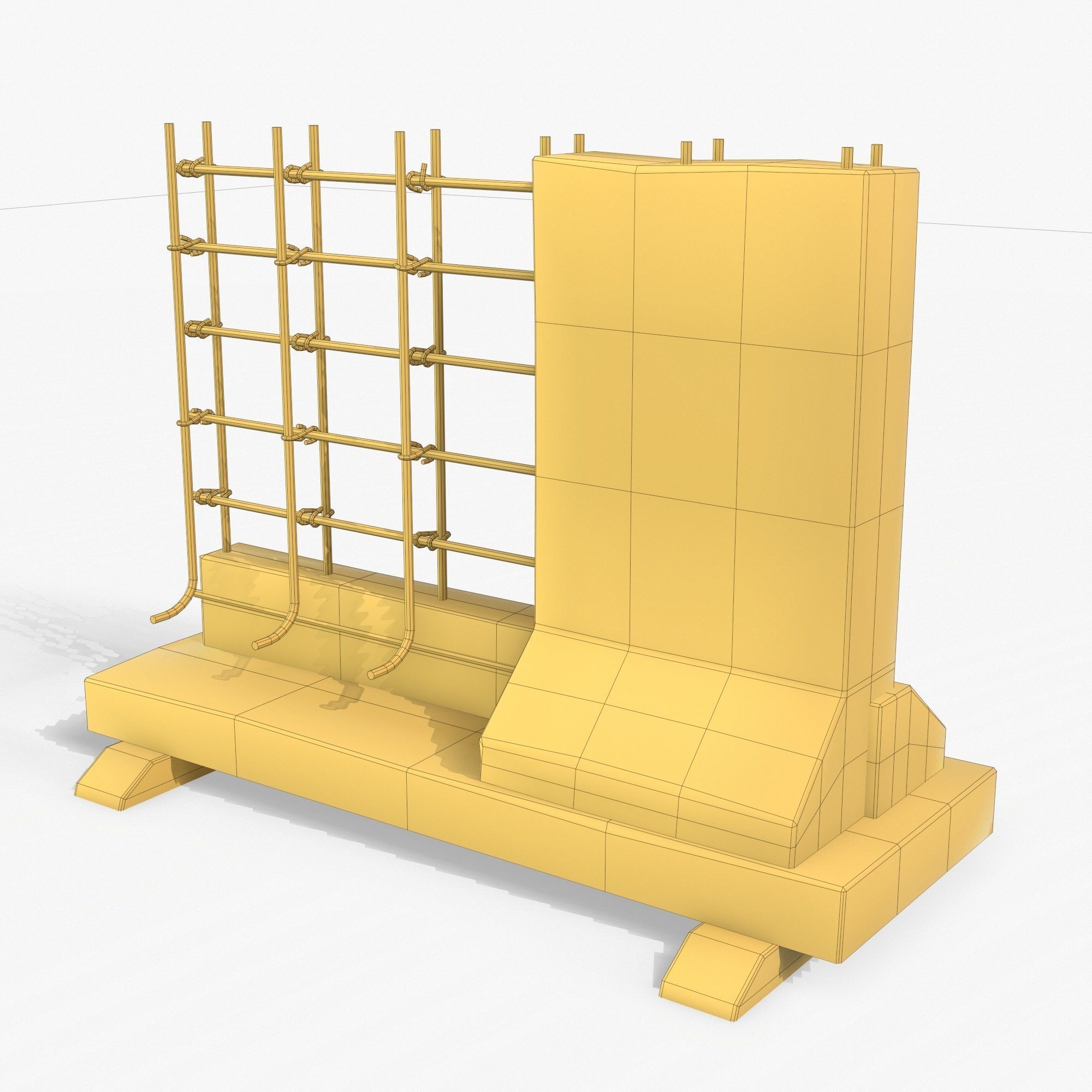 Street Barrier PBR Low-poly 3D model_13