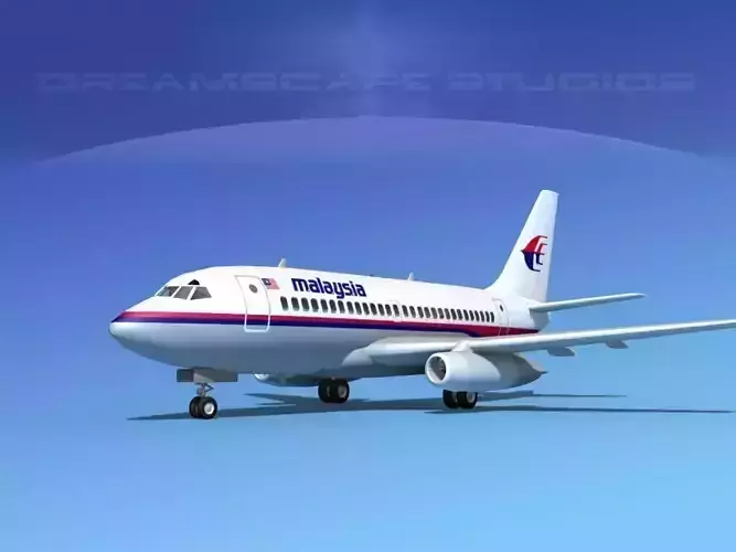 Boeing 737-100 Malaysia 3D model