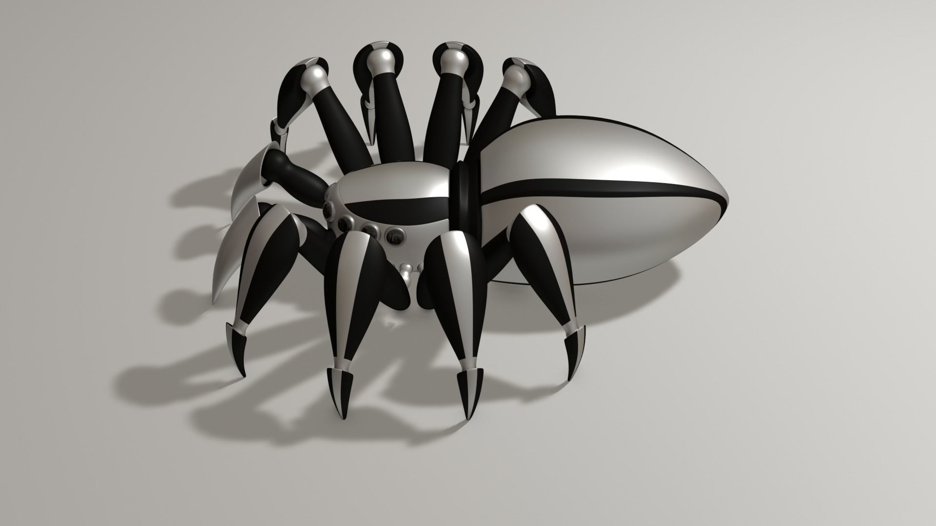 Spider Robot Low-poly 3D model_4