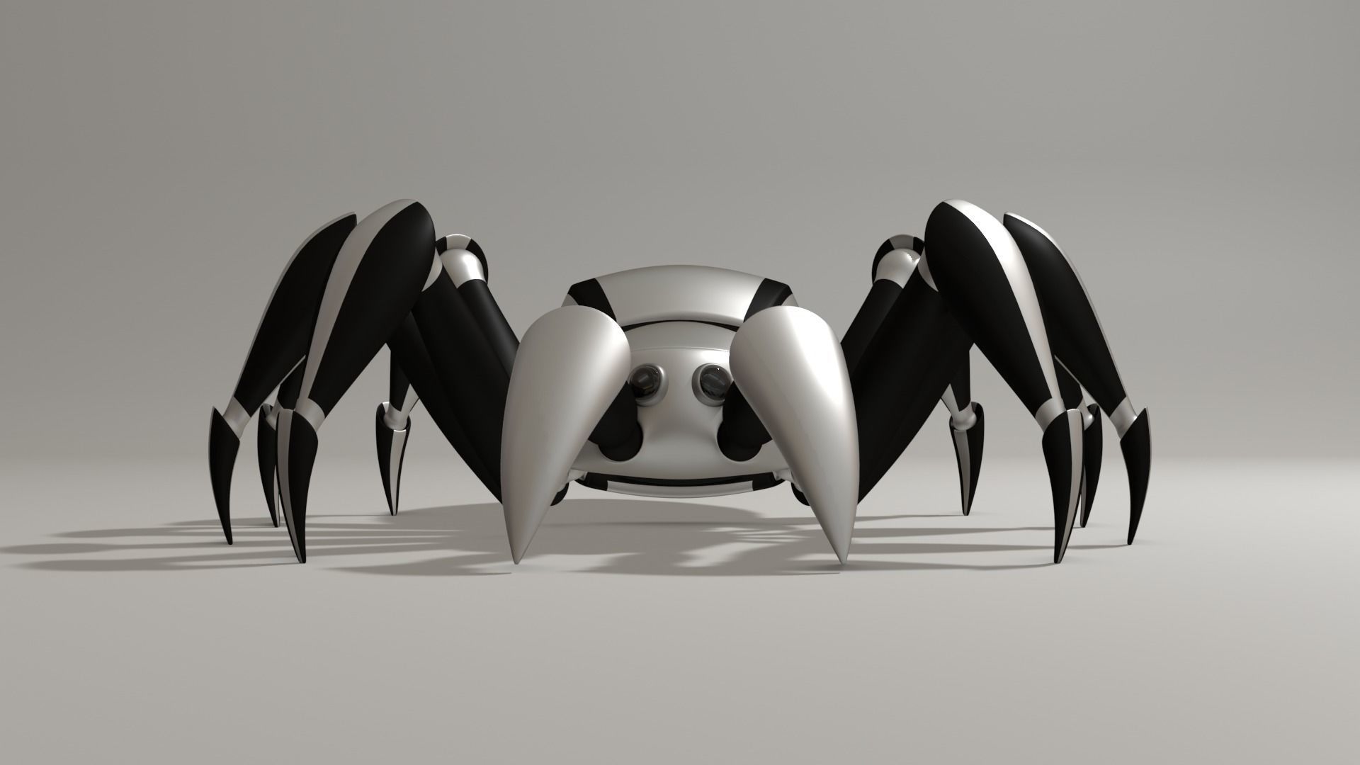 Spider Robot Low-poly 3D model_5
