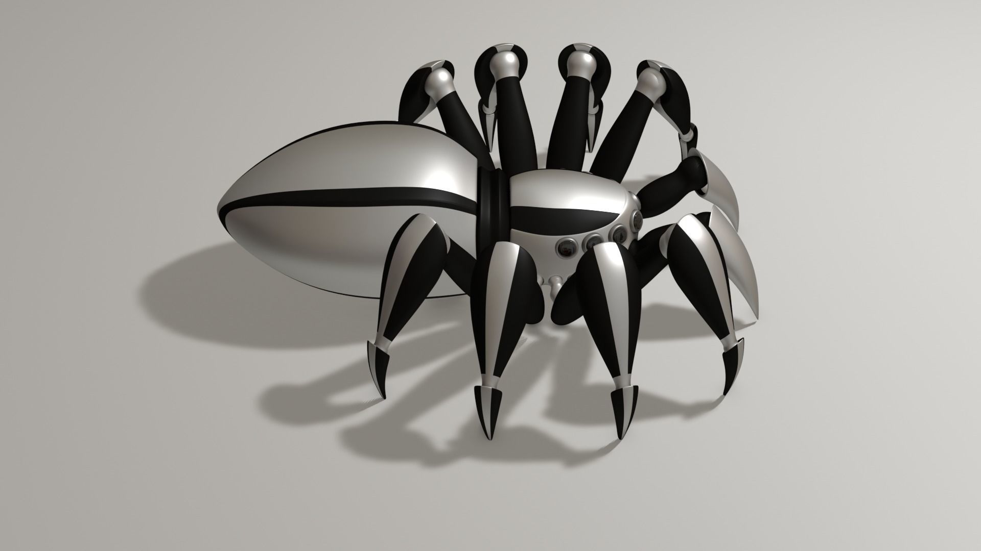 Spider Robot Low-poly 3D model_2