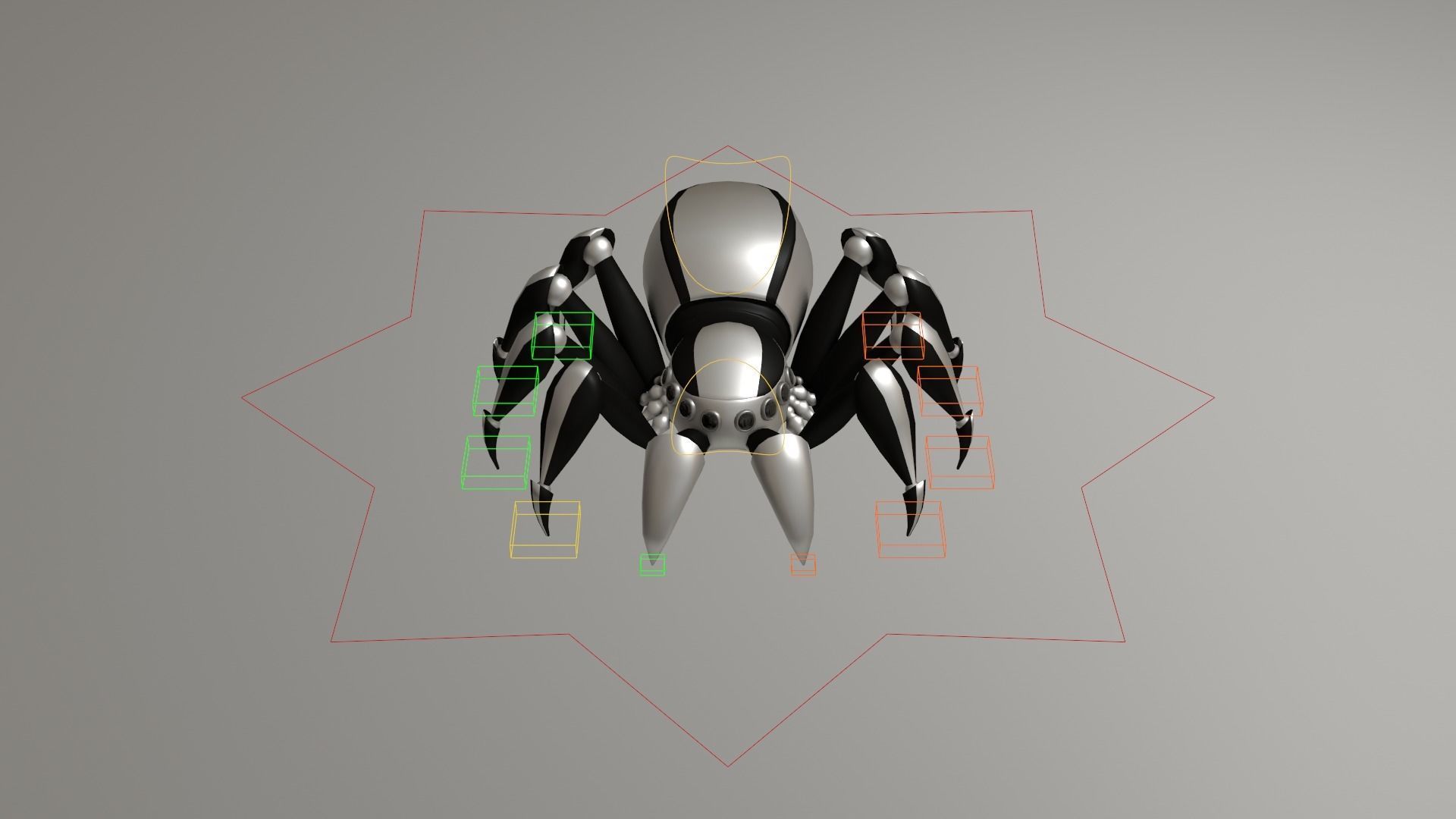 Spider Robot Low-poly 3D model_12