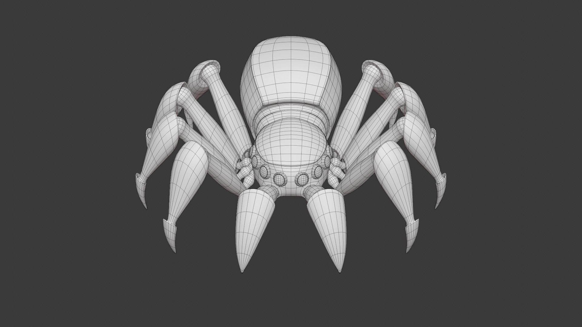 Spider Robot Low-poly 3D model_18