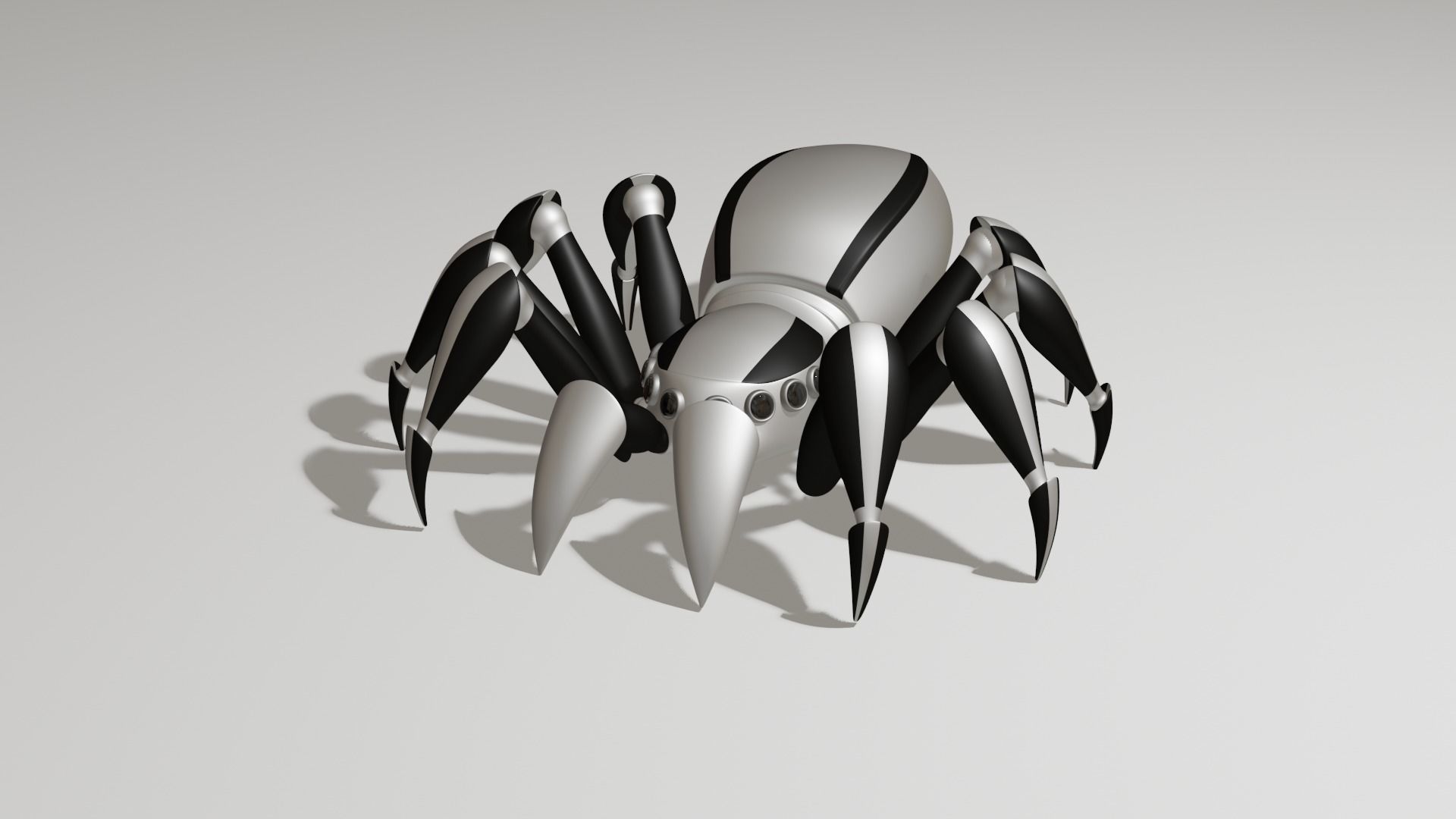 Spider Robot Low-poly 3D model_13