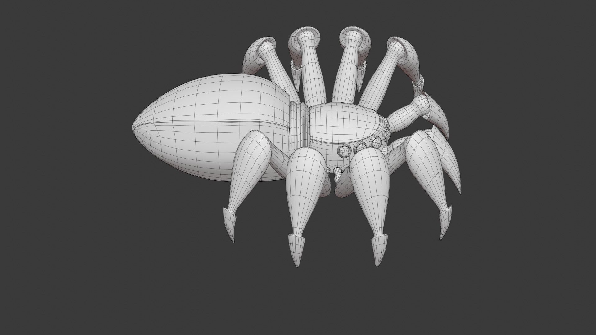 Spider Robot Low-poly 3D model_19