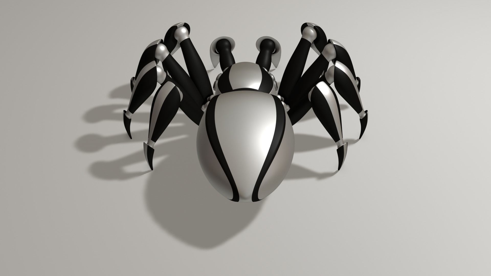 Spider Robot Low-poly 3D model_3