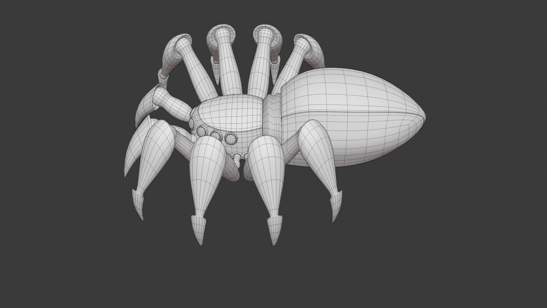 Spider Robot Low-poly 3D model_22