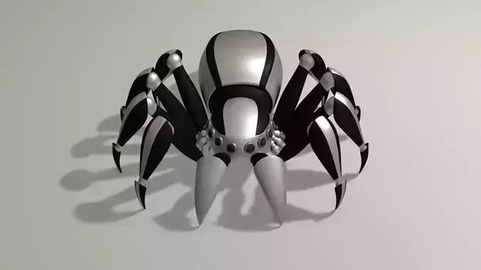 Spider Robot Low-poly 3D model
