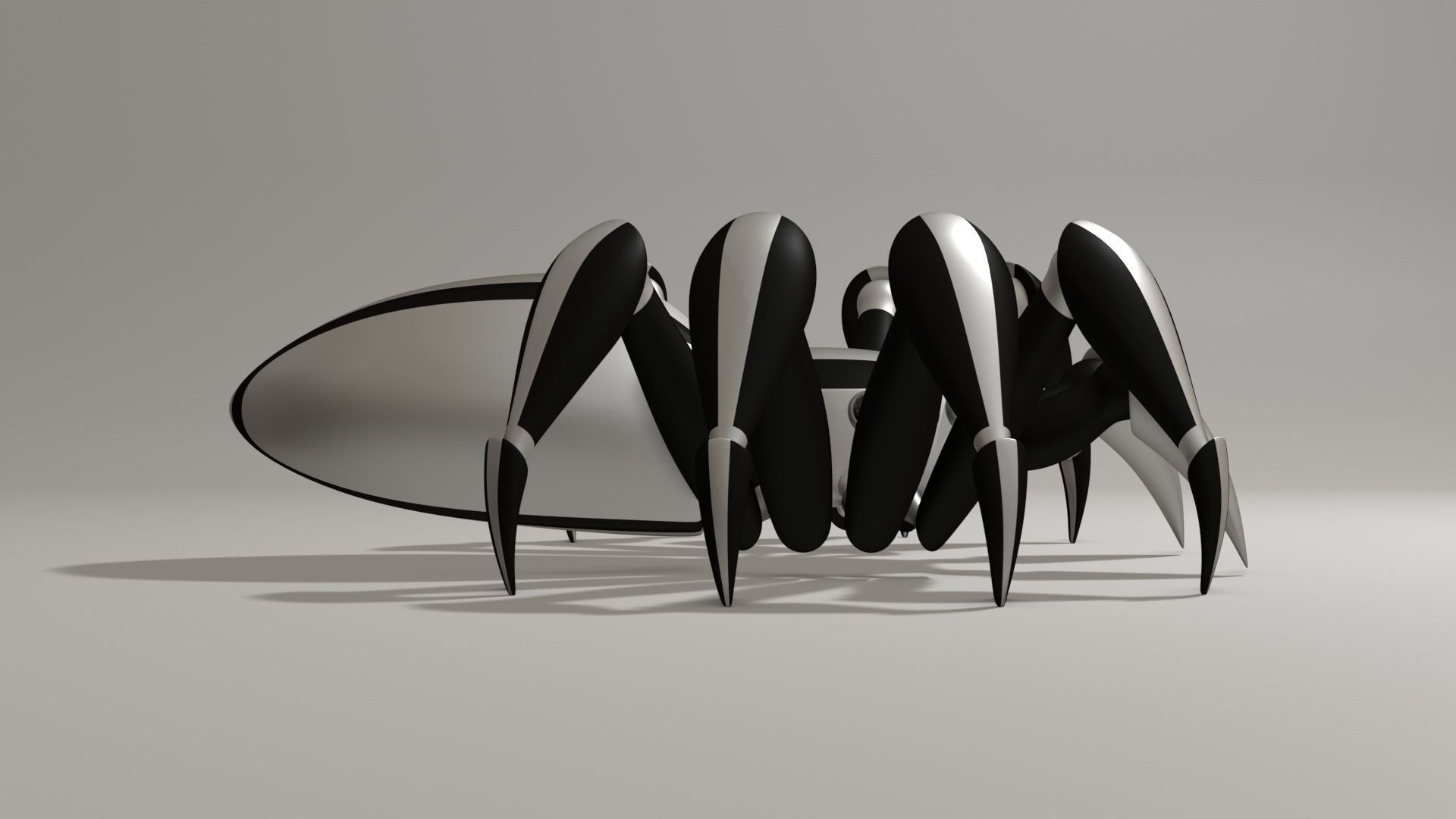 Spider Robot Low-poly 3D model_6