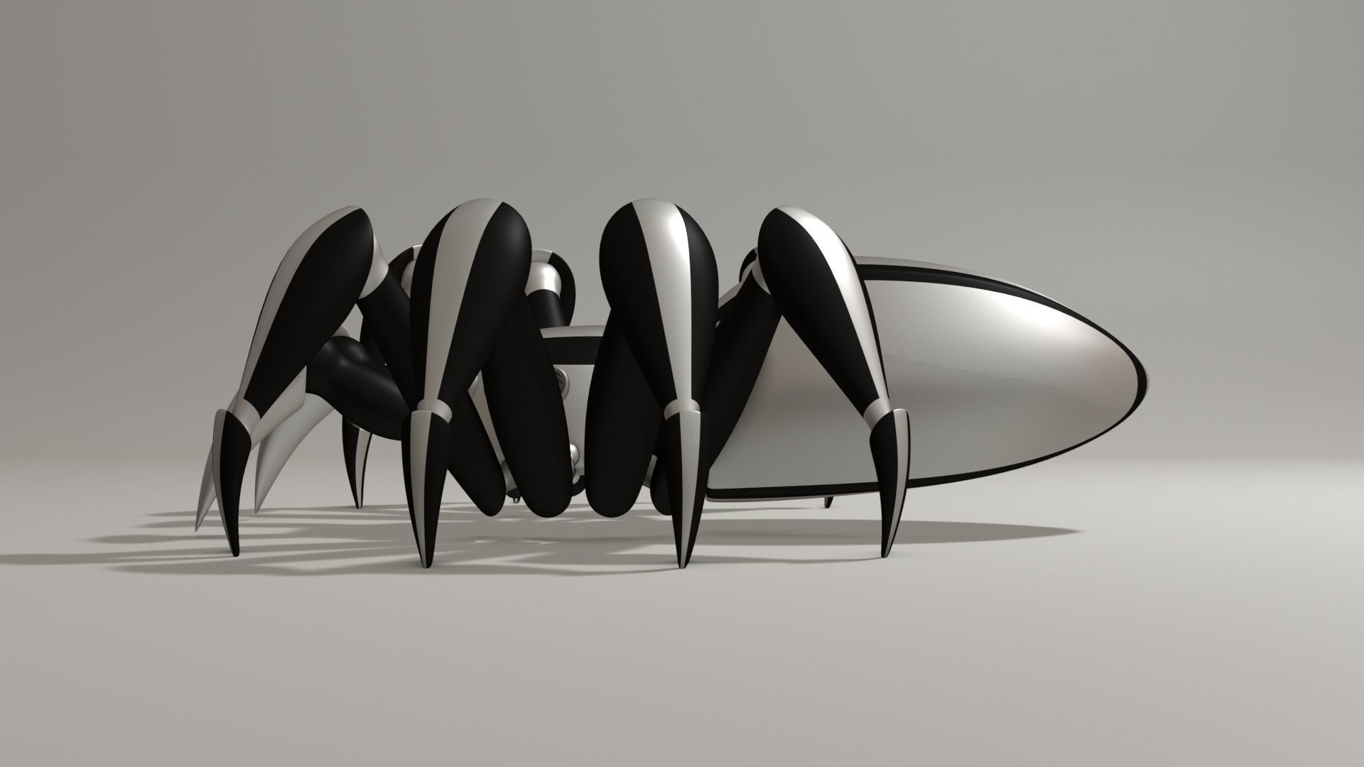 Spider Robot Low-poly 3D model_8