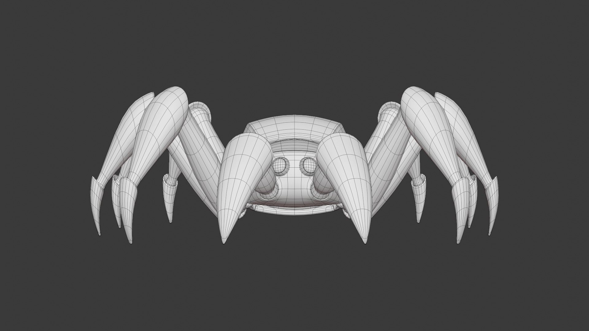 Spider Robot Low-poly 3D model_14