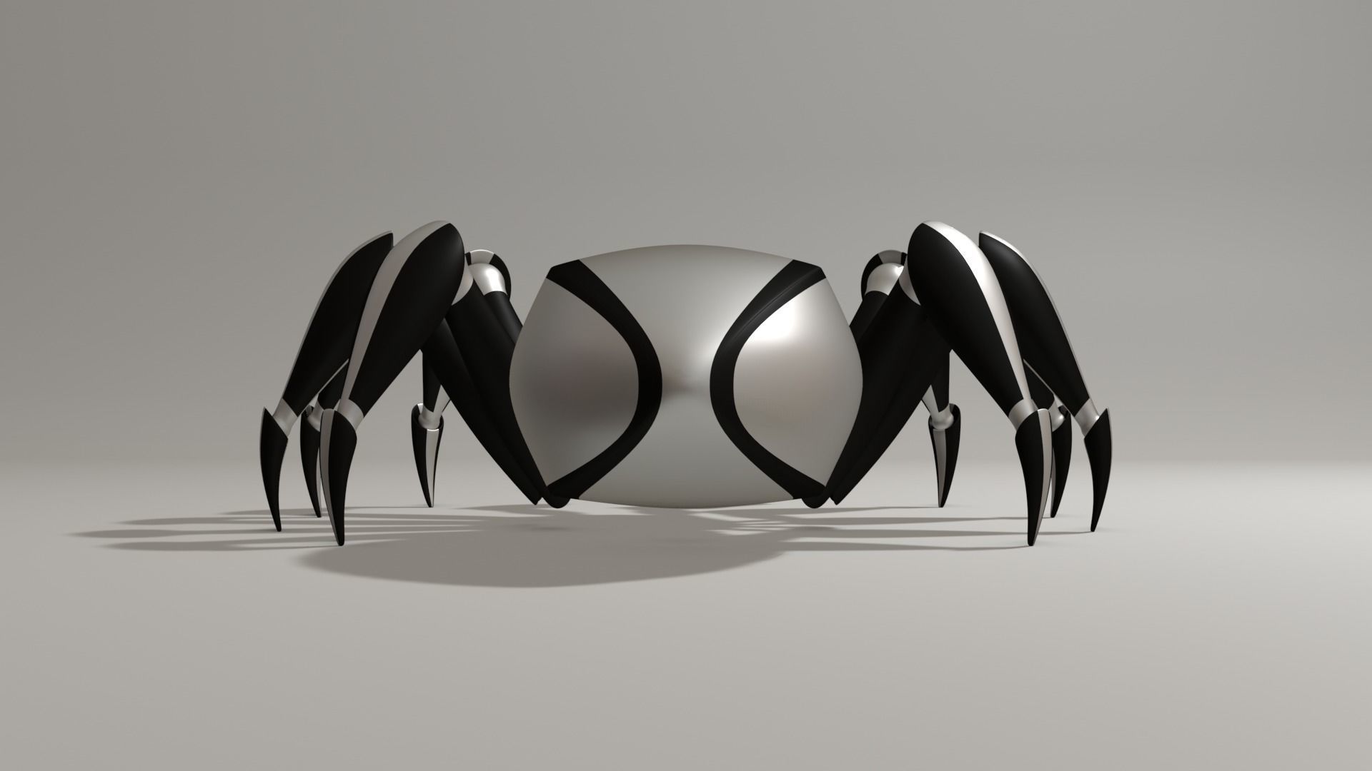 Spider Robot Low-poly 3D model_7