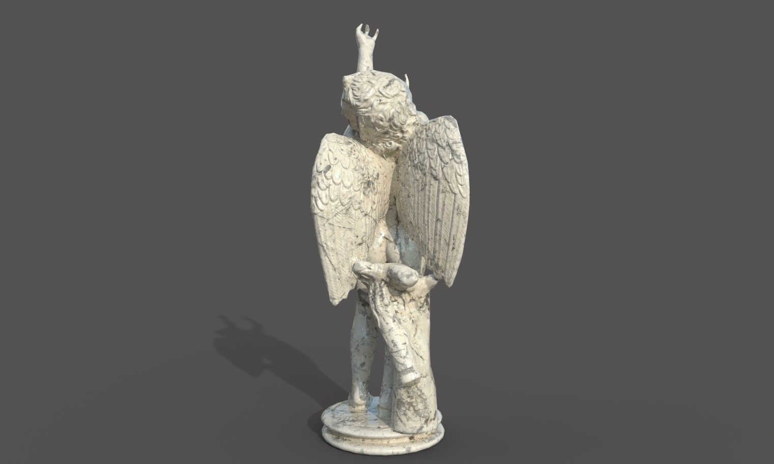Statue of Cupid 2 Low-poly 3D model_25