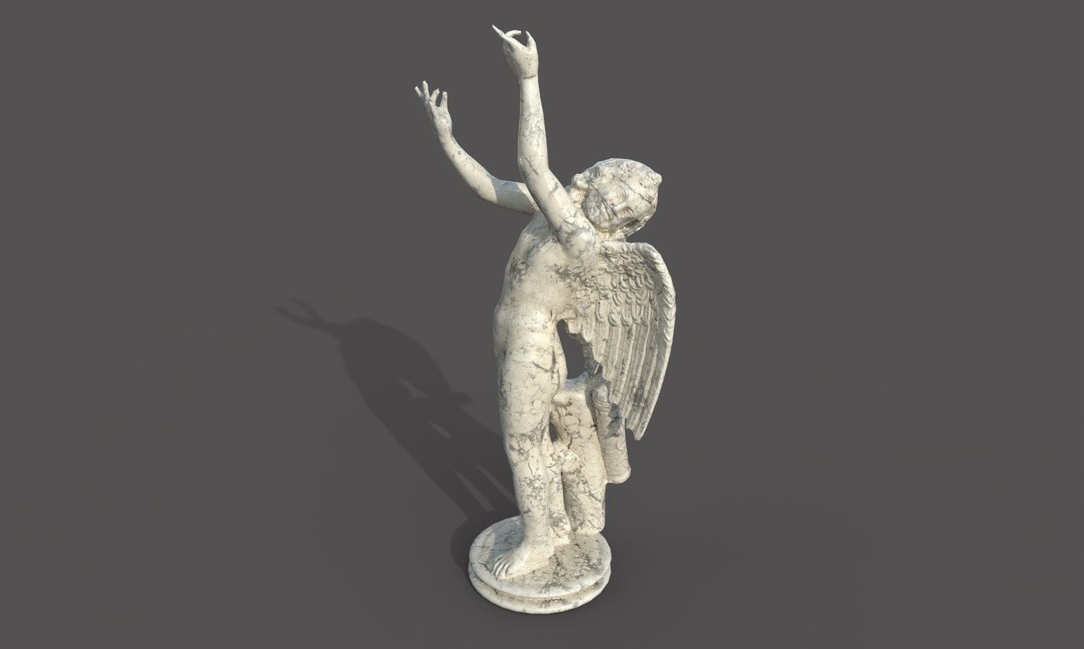 Statue of Cupid 2 Low-poly 3D model_18