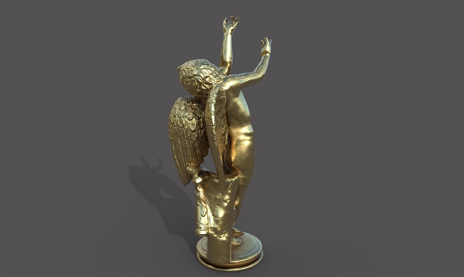 Statue of Cupid 2 Low-poly 3D model_31