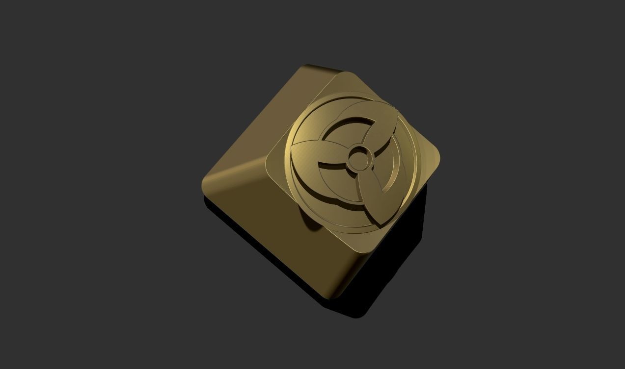 Custom Artisan Keycap Naruto kakashi sharingan 3D print model_1