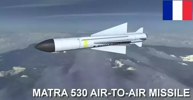 Matra 530 Missile Low-poly 3D model