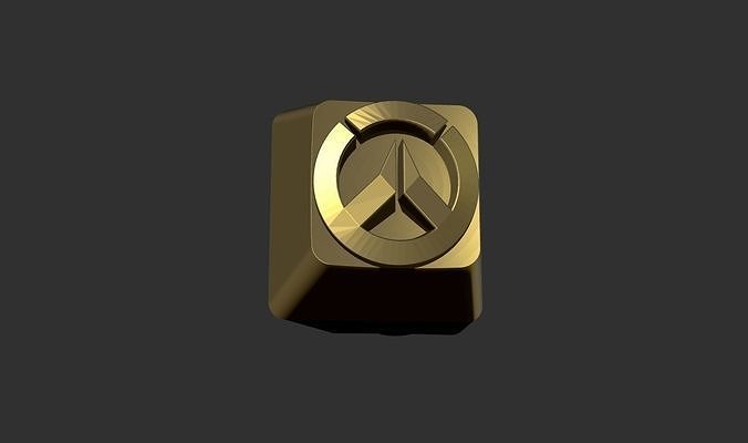Custom Artisan Keycap Overwatch gaming logo 3D print model