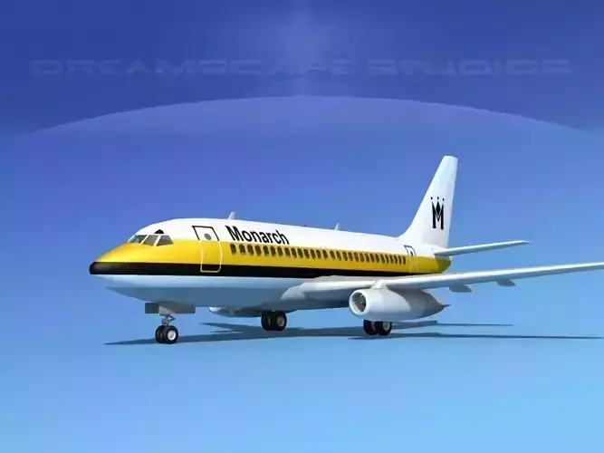 Boeing 737-100 Monarch 3D model