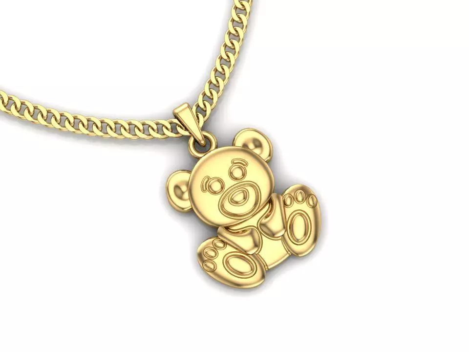 gold Bear 3D print model_0