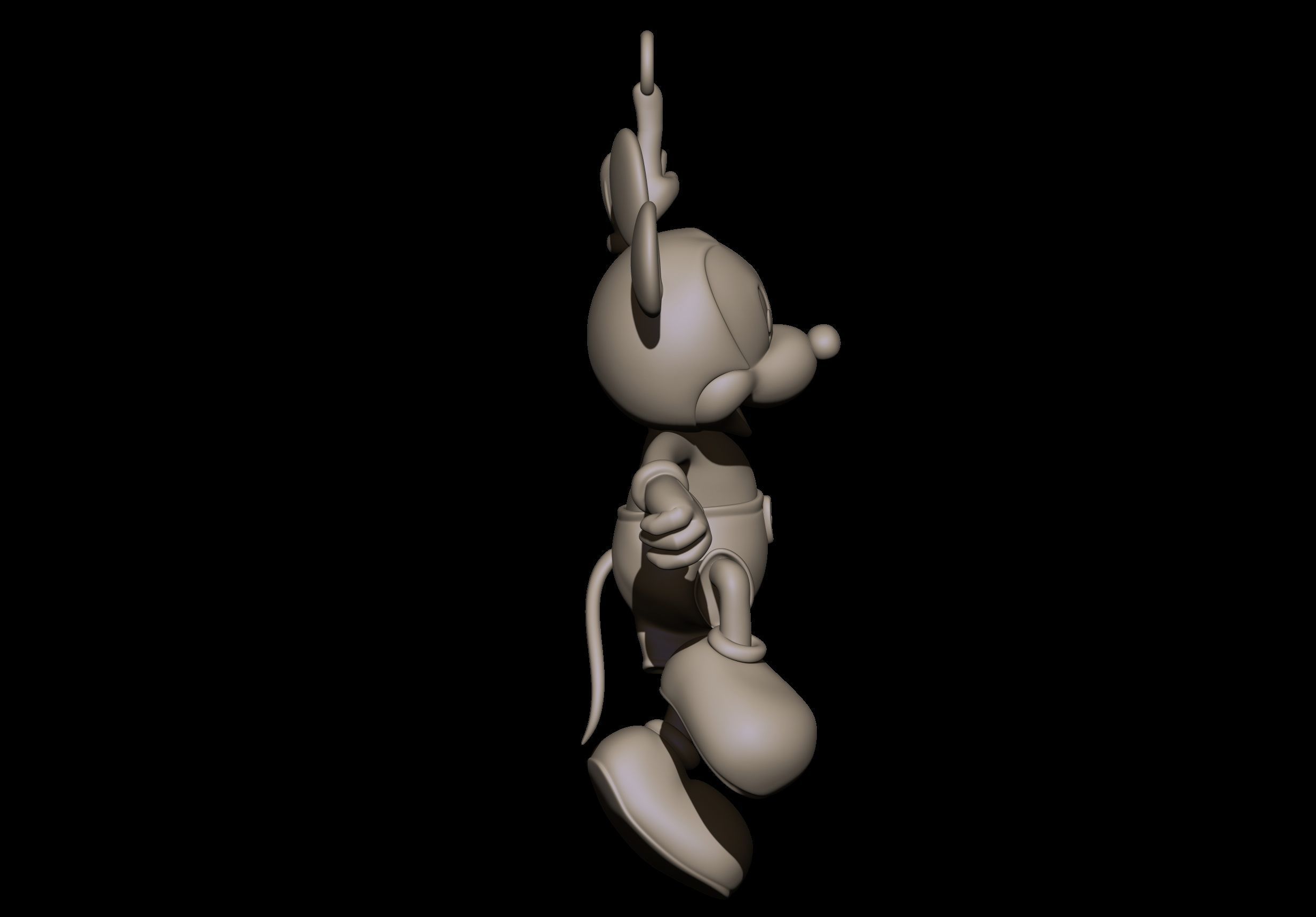 mickey pendant 3D print model_4
