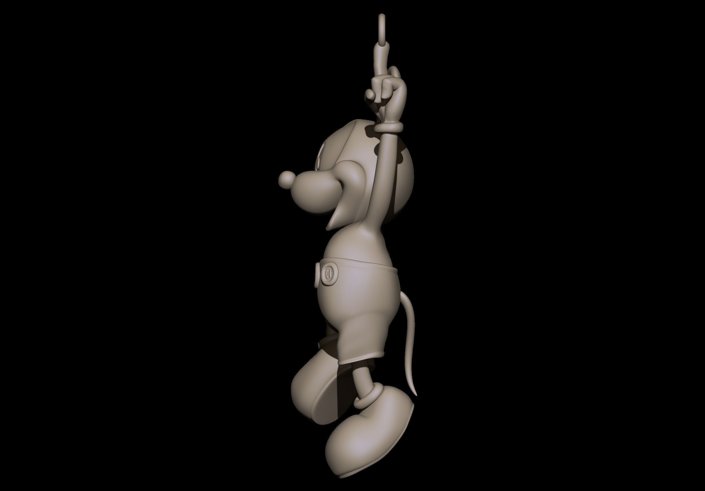 mickey pendant 3D print model_5