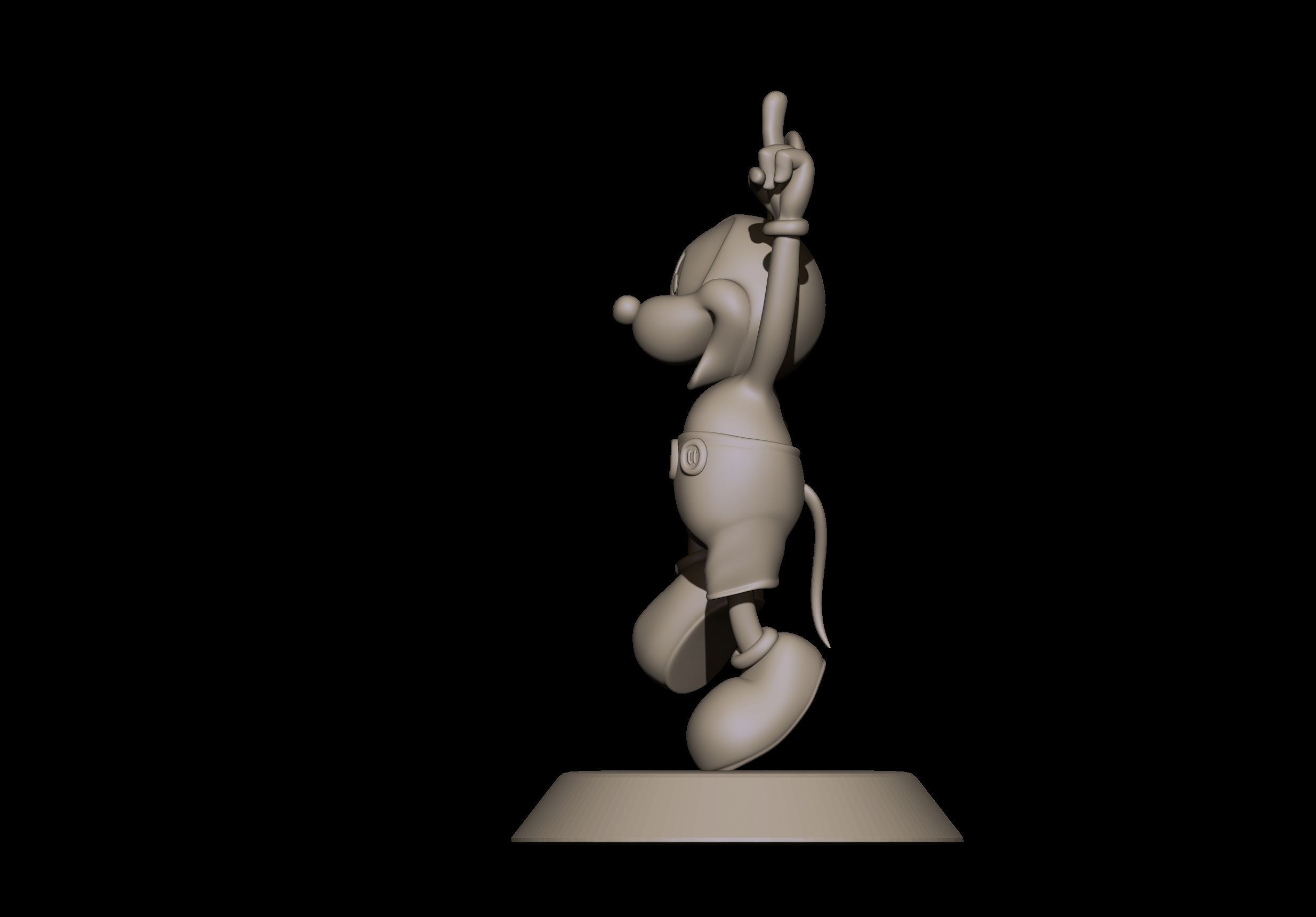 mickey pendant 3D print model_2