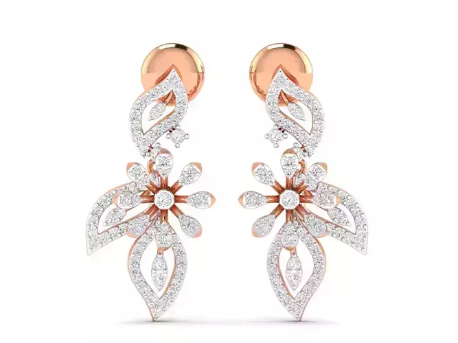 Women Earrings 3dm stl render detail 