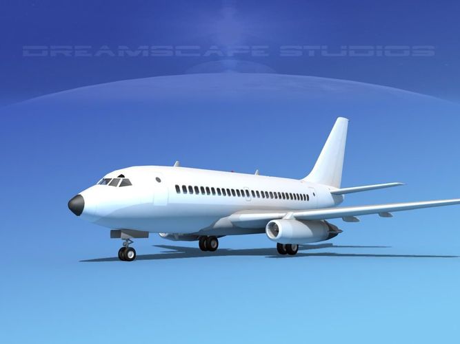 Boeing 737-100 Unmarked  3D model