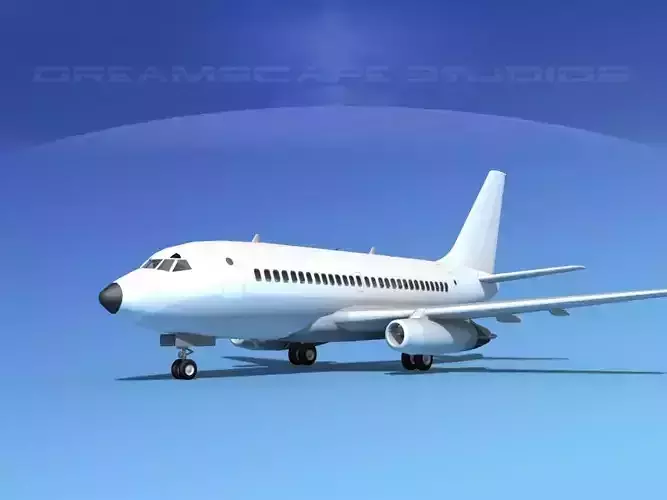 Boeing 737-100 Unmarked  3D model