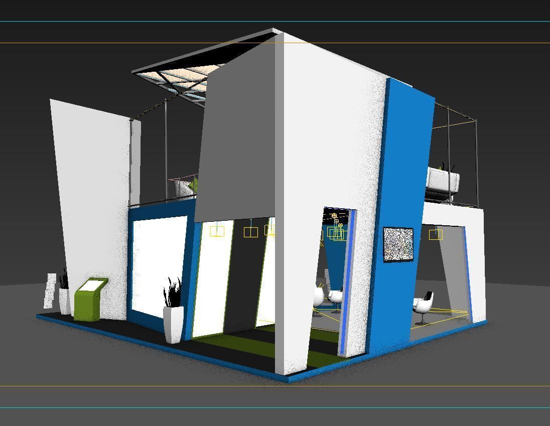Double Decker Exhibition Stand 3D model_9