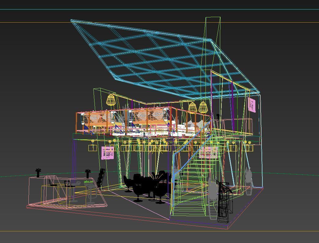 Double Decker Exhibition Stand 3D model_11