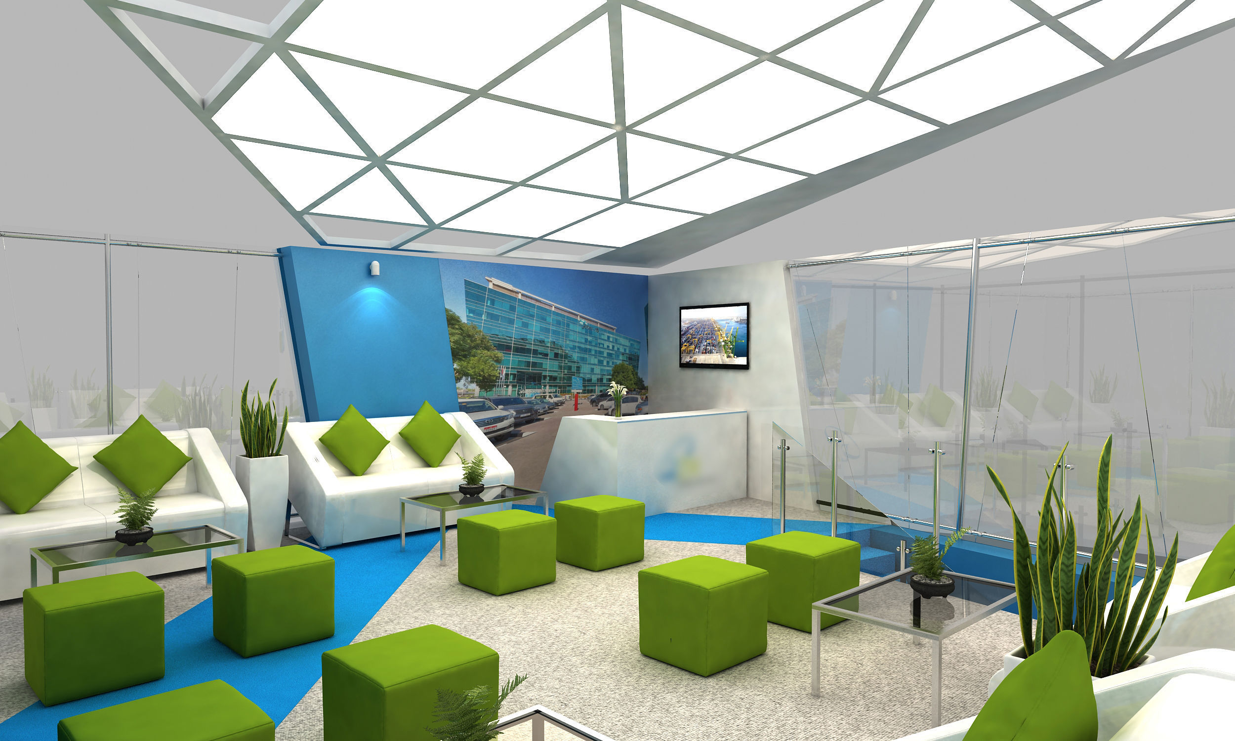 Double Decker Exhibition Stand 3D model_6