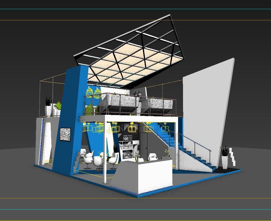 Double Decker Exhibition Stand 3D model_7