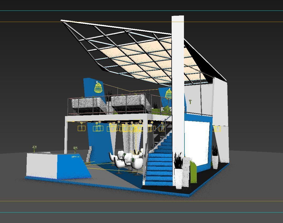 Double Decker Exhibition Stand 3D model_8