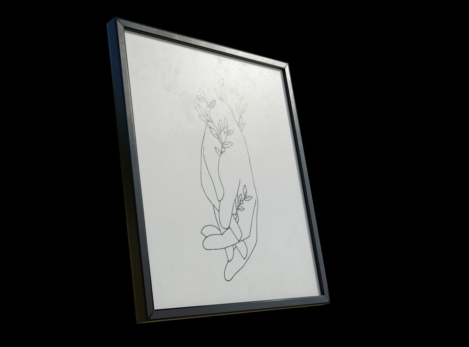 Picture Frames PBR Low-poly 3D model_2