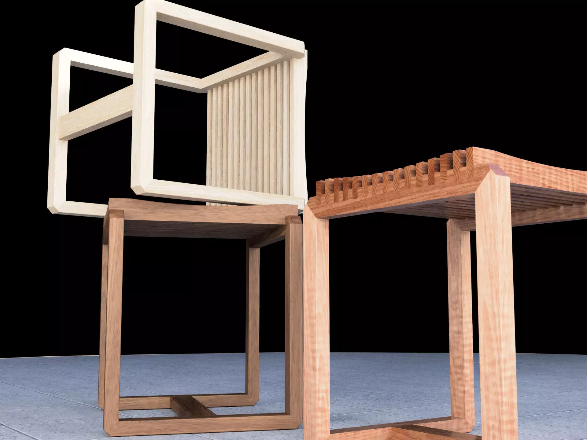 Cutter Stool 3D model_0