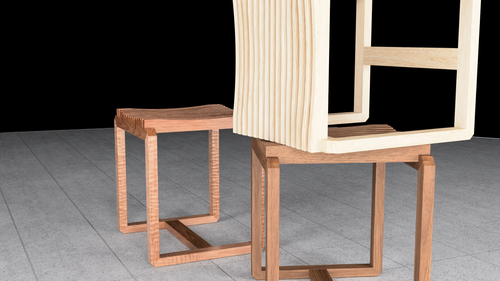 Cutter Stool 3D model_4