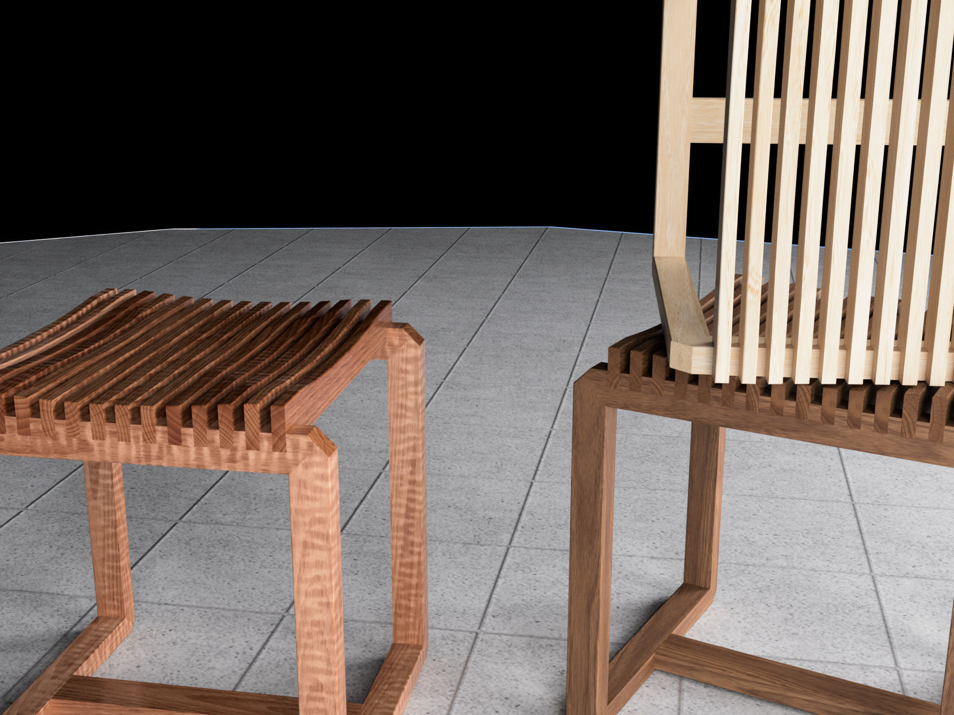 Cutter Stool 3D model_3