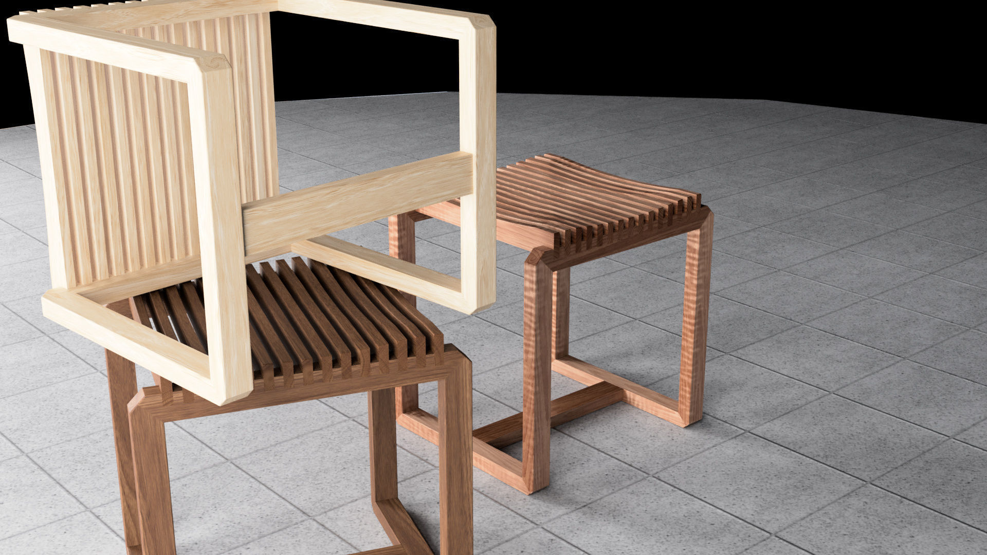 Cutter Stool 3D model_6