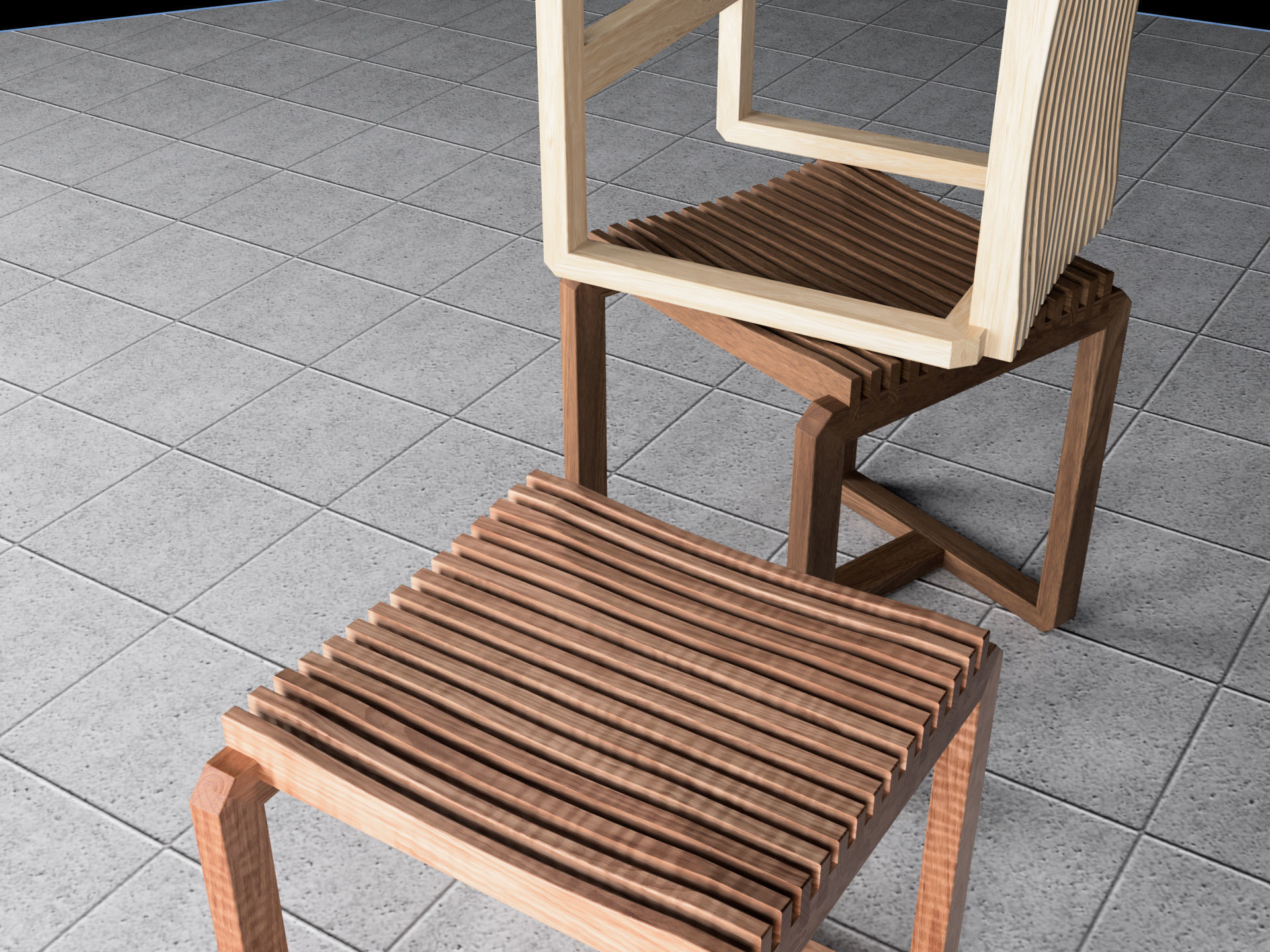 Cutter Stool 3D model_2